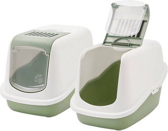 Produktbild von PETGARD Katzentoilette Nestor Haubentoilette hellgrün 2er Set