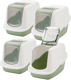 Produktbild von PETGARD Katzentoilette Nestor Haubentoilette hellgrün