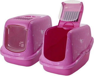 Produktbild von PETGARD Katzentoilette NESTOR Haubentoilette pink-marmor