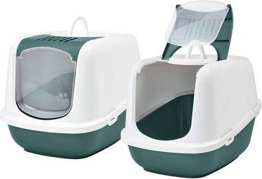 Produktbild von PETGARD Katzentoilette Nestor Jumbo weiss-dunkelgrün