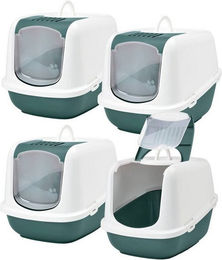 Produktbild von PETGARD Katzentoilette Nestor Jumbo XXL weiss-dunkelgrün