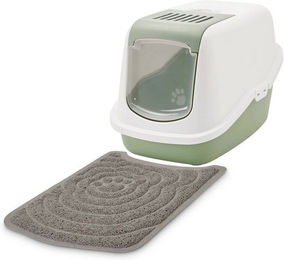 Produktbild von PETGARD Katzentoilette Nestor mit Haube und großer Vorlegematte
