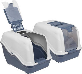 Produktbild von PETGARD Katzentoilette Netta Maxi XXL weiss-blau