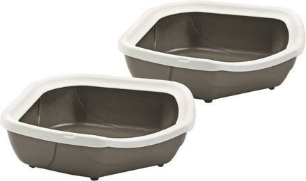 Produktbild von PETGARD Katzentoilette Schalentoilette Eck-Toilette weiss-braun