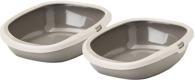 Produktbild von PETGARD Katzentoilette Schalentoilette mit tiefem Einstieg grau-beige