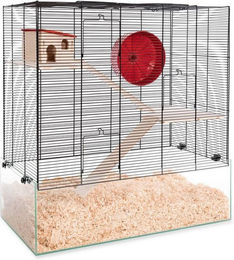 Produktbild von PETGARD Kleintier-Käfig Oregon mit Holzausstattung und Laufrad