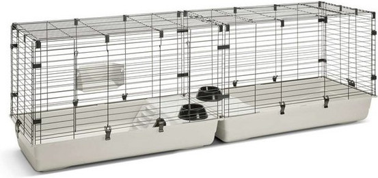 Produktbild von PETGARD Kleintierkäfig XXL Kaninchen- und Meerschweinchenheim Cubix 200 schwarz-hellgrau