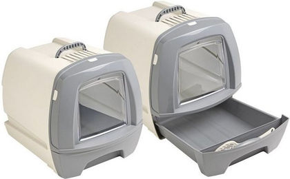 Produktbild von PETGARD Retro-Katzentoilette 2er Set mit Schublade