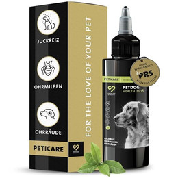 Produktbild von Peticare Anti-Parasiten Mittel für Hunde-Ohren - 50 ml