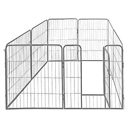 Produktbild von Petigi Freigehege Tierlaufstall Welpenauslauf 100x80 cm Silber