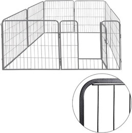 Produktbild von Petigi Freilaufgehege Welpenauslauf 60x80 cm Silber