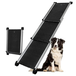 Produktbild von Petigi Teleskop Hunderampe ausziehbar Aluminium rutschfest 90 kg - 5 kg