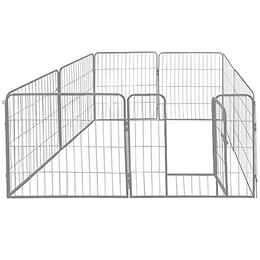 Produktbild von Petigi Welpenauslauf Freilaufgehege aus pulverbeschichtetem Stahl