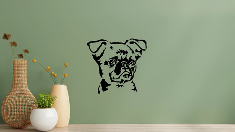 Produktbild von Petit Brabancon Kopf Wandtattoo Wandbild Wandsticker Wandaufkleber Wanddekoration