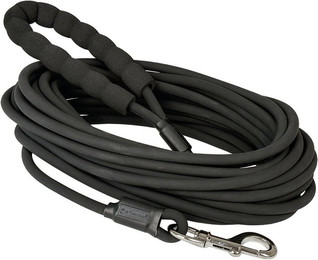 Produktbild von Petlando Trekking Leine rund mit Griff schwarz 10 m