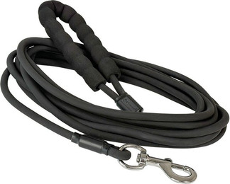 Produktbild von Petlando Trekking Leine rund mit Griff schwarz 5 m