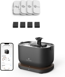 Produktbild von PETLIBRO Dockstream App ¨¹berwachung des Wasserspenders, Schwarz / Dockstream & 4er-Packung Filter