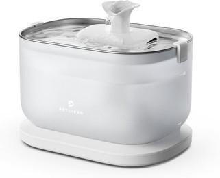 Produktbild von Petlibro Dockstream automatischer Katzenbrunnen mit Kabellose Pumpe, Wei?er Edelstahl / Dockstream