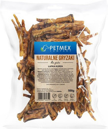 Produktbild von PETMEX Hühnerpfote 500g natürlicher Kauartikel für Hunde