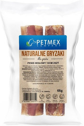 Produktbild von PETMEX Rindfleisch Penis-Kausnack 12 cm - 2 x 12 cm