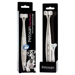 Produktbild von Petosan SilentPower Doppelköpfige Schallzahnbürste für Hunde - 1 Stk.