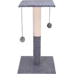 Produktbild von Pets Collection Kratzbaum mit Pompons für Katzen, 60 cm, grau