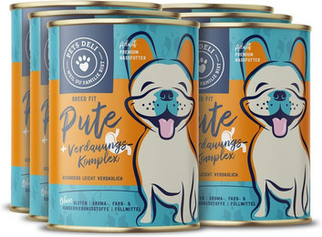 Produktbild von Pets Deli Breed Fit Nassfutter Pute mit Quinoa, Apfel und Hüttenkäse - 6 x 400 g