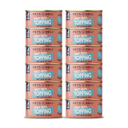 Produktbild von Pets Deli Fancy Filet Topping Huhn & Lachs in Sauce mit Gelenk-Komplex - 12 x 70 g
