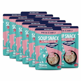 Produktbild von Pets Deli Katzensuppe Rind Anti-Hairball für Katzen - 12 x 40 g