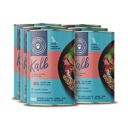 Produktbild von Pets Deli Nassfutter für Hunde mit Kalb, Quinoa, Karotte, Spinat und Salbei - 6 x 800 g