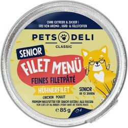 Produktbild von Pets Deli Nassfutter Katze, Senior, Filet Menü Hühnerfilet 12x85g