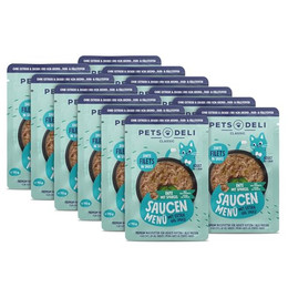 Produktbild von Pets Deli Nassfutter Saucen Menü Ente mit Spargel für Katzen - 12 x 70 g