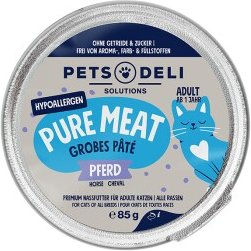 Produktbild von Pets Deli Pure Meat Nassfutter Katze Adult, Hypocare, Pferd 12x85 g