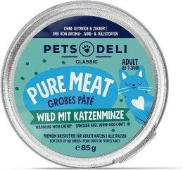 Produktbild von Pets Deli Pure Meat Nassfutter Katze, Adult, Wild mit Katzenminze 12x85 g
