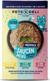Produktbild von Pets Deli Saucen Menü Multipack Katzenfutter nass - 6 x 70 g