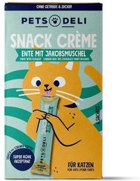 Produktbild von Pets Deli Snack Katze Adult Creme Snack Ente mit Jakobsmuschel - 8 x 90 g