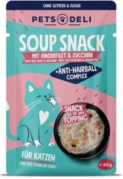 Produktbild von Pets Deli Snack Katze Adult Functional Suppe Anti-Hairball Rind - 12 x 40 g