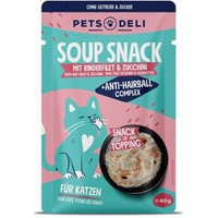Produktbild von Pets Deli Snack Katze Adult Functional Suppe Anti-Hairball Rind - 12 x 40 g