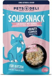 Produktbild von Pets Deli Snack Katze Adult Functional Suppe Beauty Lachs - 12 x 40 g