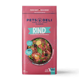 Produktbild von Pets Deli Trockenfutter für Hunde Rind mit Süßkartoffel, Karotte & Brombeere - 6 kg