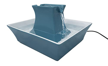 Produktbild von PetSafe Drinkwell Trinkbrunnen Pagoda Keramik 2L blau - 2 l