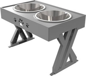 Produktbild von Petsation Erhöhter Hundenapf mit Halterung grau