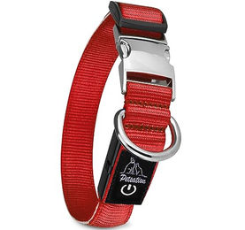 Produktbild von Petsation Leuchthalsband für Hunde LED mit Metallverschluss Rot M (38-50 cm) - 1 Stk.