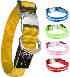 Produktbild von Petsation Leuchthalsband Hundehalsband gelb M