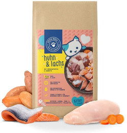 Produktbild von PetsDeli Premium Trockenfutter Huhn & Lachs Junior für Katzen
