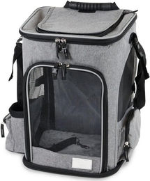 PETSWORLD EST 2021 Hunde-Transportbox Faltbarer Hunderucksack bis 8,5 kg atmungsaktiv mit Mesh, Ergonomisch gepolstert, mit Seitentaschen & praktischem Zubehör – Bild 1 von 3