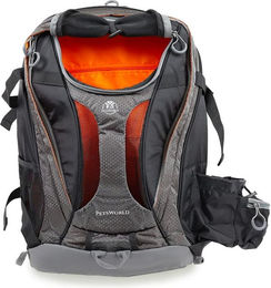 PETSWORLD EST 2021 Hunde-Transportbox Hunderucksack für Hunde bis 10 kg, flugtauglich & komfortabel, Mit Kotbeutelspender, Wassernapf & Laptopfach sicher unterwegs – Bild 1 von 5