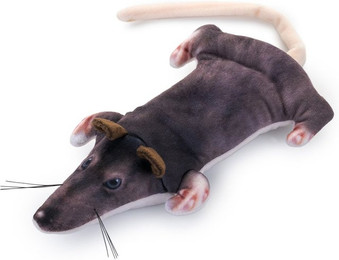 Produktbild von PetTec interaktives Katzenspielzeug Plüschratte mit Katzenminze