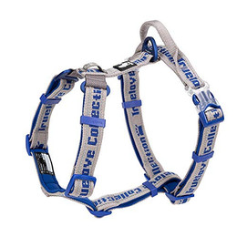 Produktbild von Pettimania Escape Hundegeschirr mit Neoprenpolsterung grau/blau