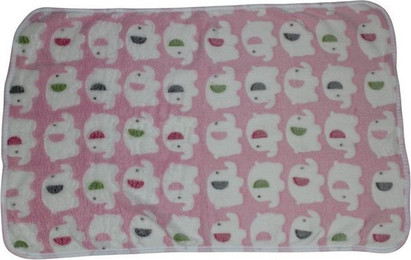 Produktbild von Pettimania Fleece Decke mit Elefanten-Motiv pink